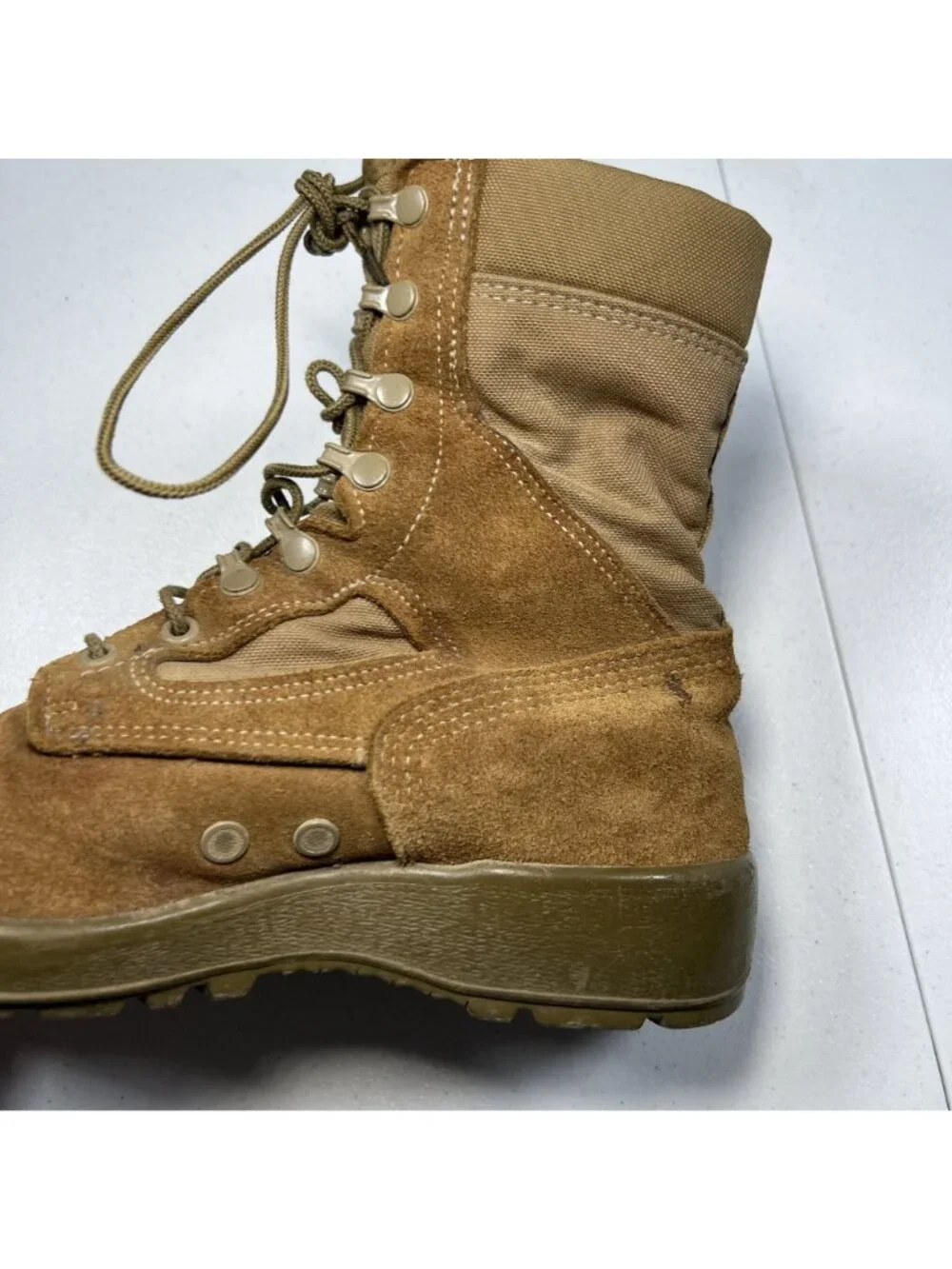 McRae Footwear Mens Military Desert Coyote Tan Combat Lace Up Boots Size 8W